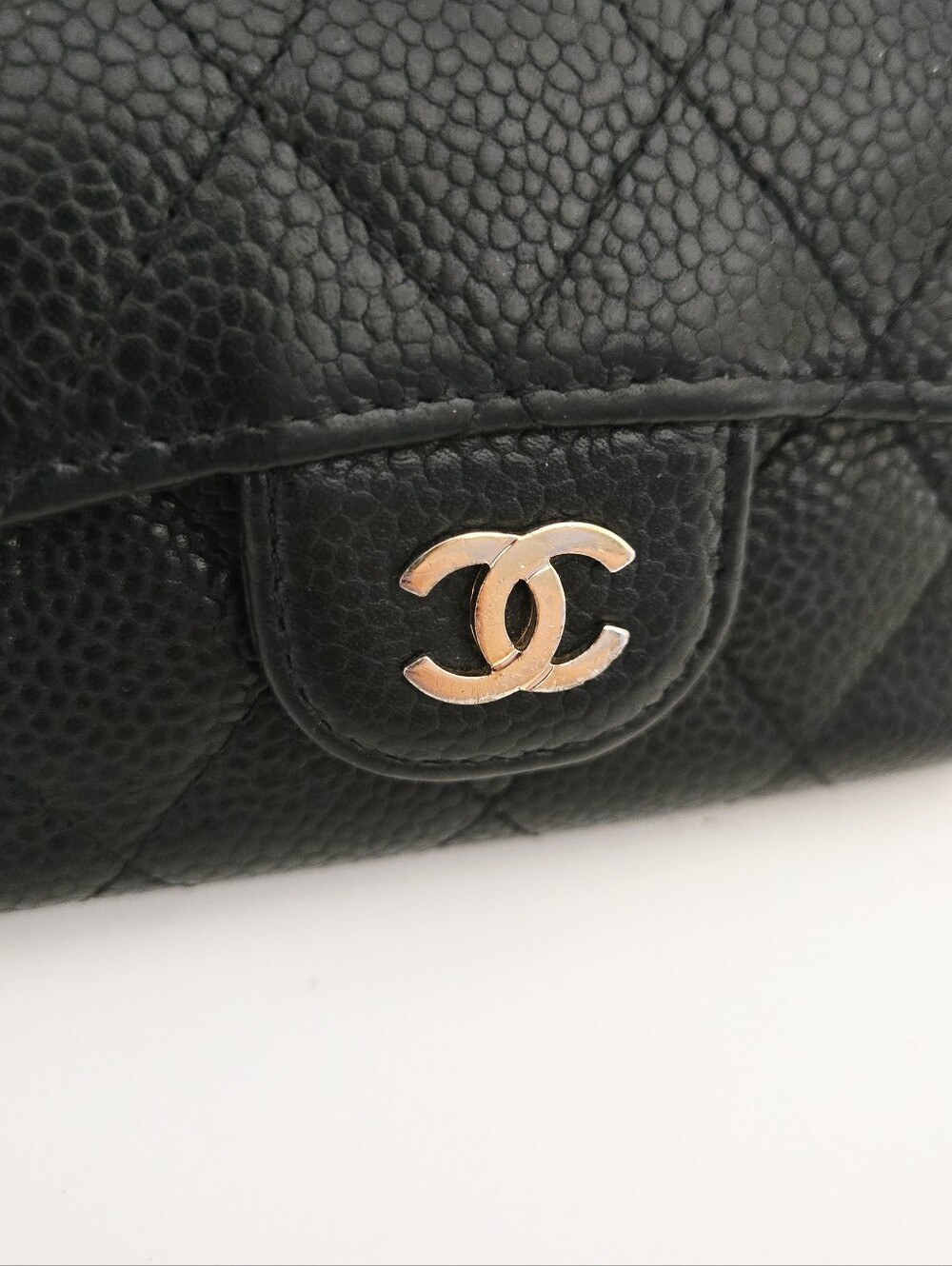 Authentic CHANEL Matelasse Quilted Classic Flap Key Card Holder Wallet Set - Picture 7 of 16